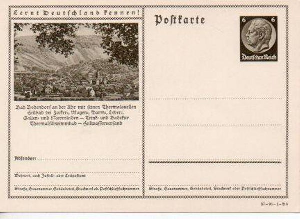 d1047-Deutsches Reich Bildpostkarte P236/ 37-96-1-B6 ungebraucht/ *
