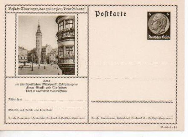 Deutsches Reich Bildpostkarte P236/ 37-98-1-B1 ungebraucht/ *
