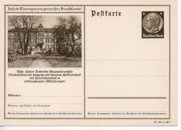 d1055-Deutsches Reich Bildpostkarte P236/ 37-98-1-B7 ungebraucht/ *