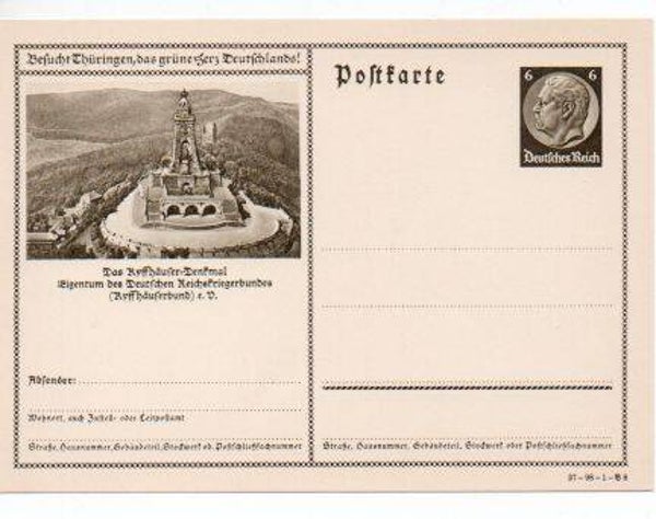 d1056-Deutsches Reich Bildpostkarte P236/ 37-98-1-B8 ungebraucht/ *