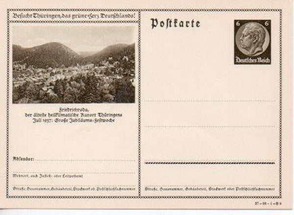 Deutsches Reich Bildpostkarte P236/ 37-98-1-B9 ungebraucht/ *