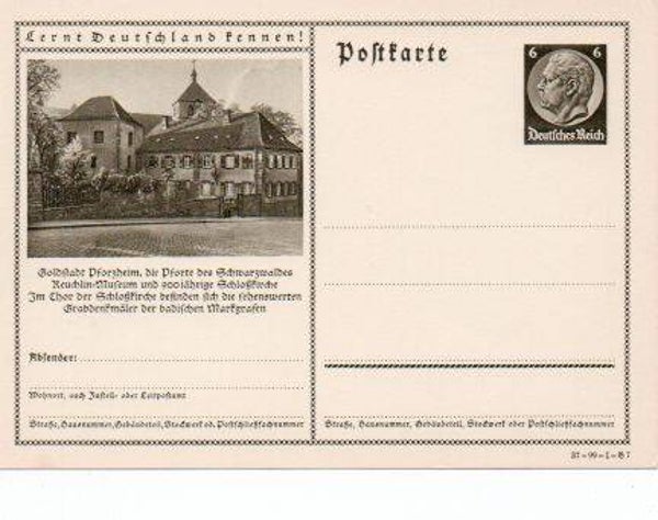d1063-Deutsches Reich Bildpostkarte P236/ 37-99-1-B7 ungebraucht/ *
