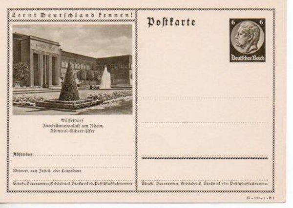 d1066-Deutsches Reich Bildpostkarte P236/ 37-100-1-B1 ungebraucht/ *
