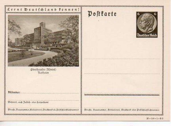 d1068-Deutsches Reich Bildpostkarte P236/ 37-100-1-B3 ungebraucht/ *