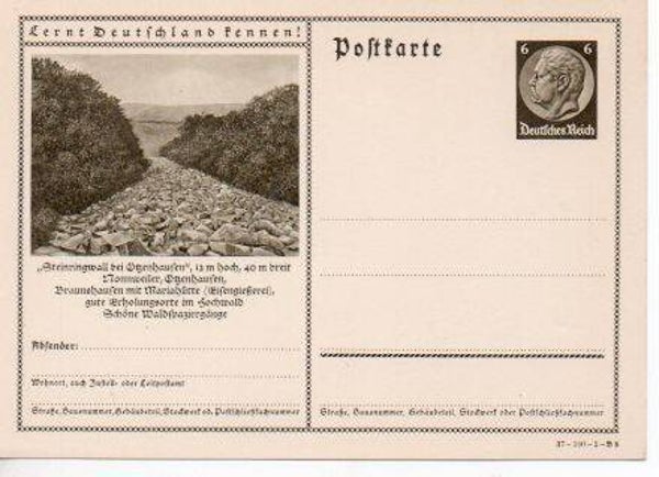 d1072-Deutsches Reich Bildpostkarte P236/ 37-100-1-B8 ungebraucht/ *