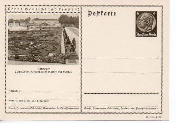 d1074-Deutsches Reich Bildpostkarte P236/ 37-101-1-B1 ungebraucht/ *