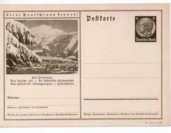 d1082-Deutsches Reich Bildpostkarte P236/ 37-101a-1-B3 ungebraucht/ *