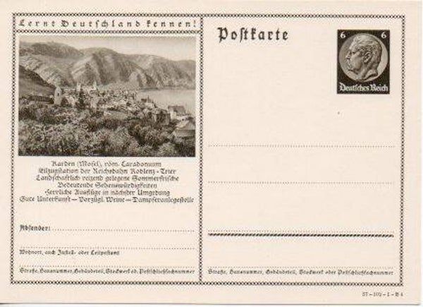 d1087-Deutsches Reich Bildpostkarte P236/ 37-102-1-B4 ungebraucht/ *