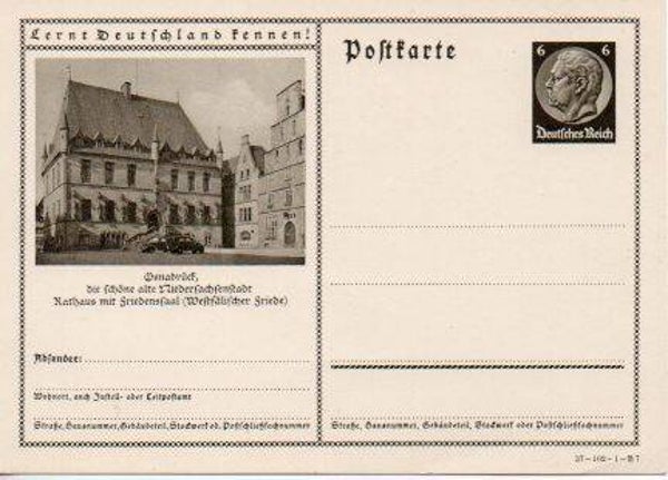 d1090-Deutsches Reich Bildpostkarte P236/ 37-102-1-B7 ungebraucht/ *