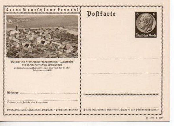 d1094-Deutsches Reich Bildpostkarte P236/ 37-103-1-B2 ungebraucht/ *
