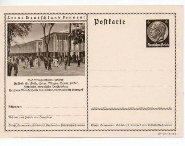 Deutsches Reich Bildpostkarte P236/ 38-104-2-B4 ungebraucht/ *