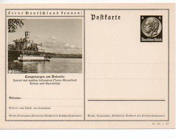 Deutsches Reich Bildpostkarte P236/ 38-105-1-B7 ungebraucht/ *