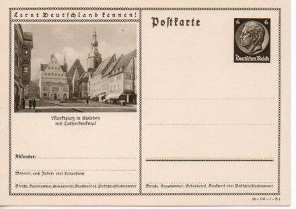 Deutsches Reich Bildpostkarte P236/ 38-106-1-B1 ungebraucht/ *