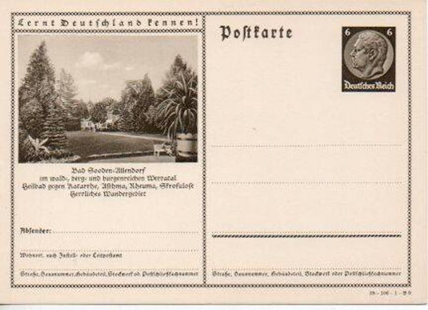 Deutsches Reich Bildpostkarte P236/ 38-106-1-B9 ungebraucht/ *