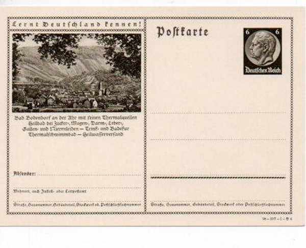 d1136-Deutsches Reich Bildpostkarte P236/ 38-107-1-B4 *