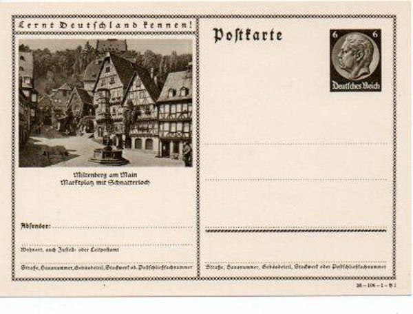 Deutsches Reich Bildpostkarte P236/ 38-108-1-B1 *