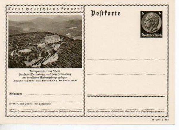 d1143-Deutsches Reich Bildpostkarte P236/ 38-108-1-B3 *