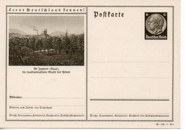 d1145-Deutsches Reich Bildpostkarte P236/ 38-108-1-B5 *