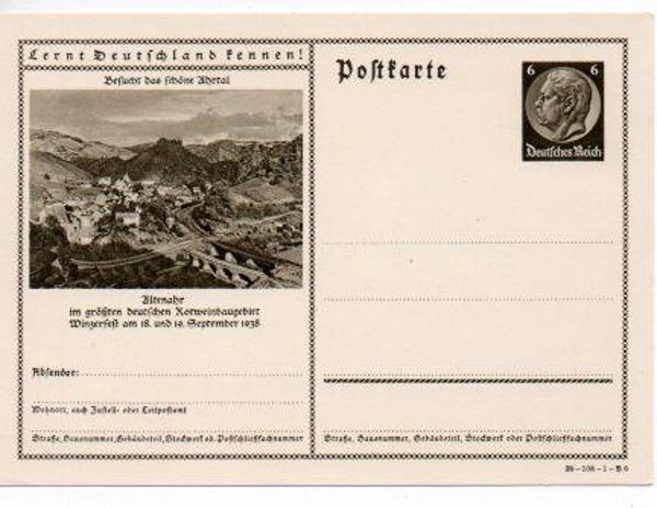 d1146-Deutsches Reich Bildpostkarte P236/ 38-108-1-B6 *