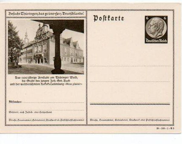 Deutsches Reich Bildpostkarte P236/ 38-109-1-B3 *