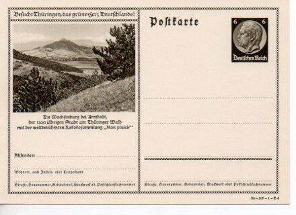 Deutsches Reich Bildpostkarte P236/ 38-109-1-B4 *