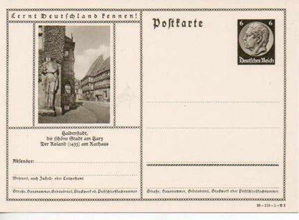 d1160-Deutsches Reich Bildpostkarte P236/ 38-110-1-B3 *