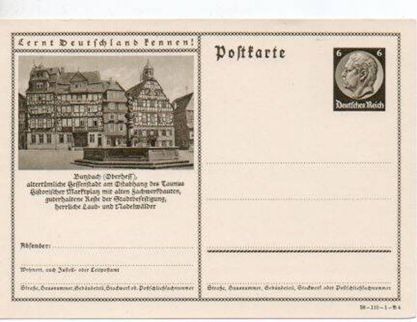 Deutsches Reich Bildpostkarte P236/ 38-110-1-B4 *