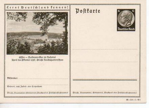 d1162-Deutsches Reich Bildpostkarte P236/ 38-110-1-B5 *