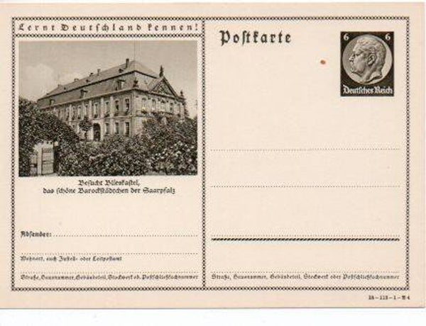 Deutsches Reich Bildpostkarte P236/ 38-113-1-B4 *