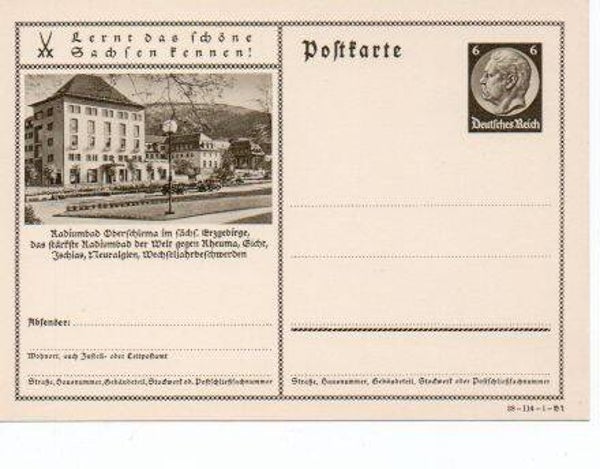 Deutsches Reich Bildpostkarte P236/ 38-114-1-B1 ungebraucht/ *