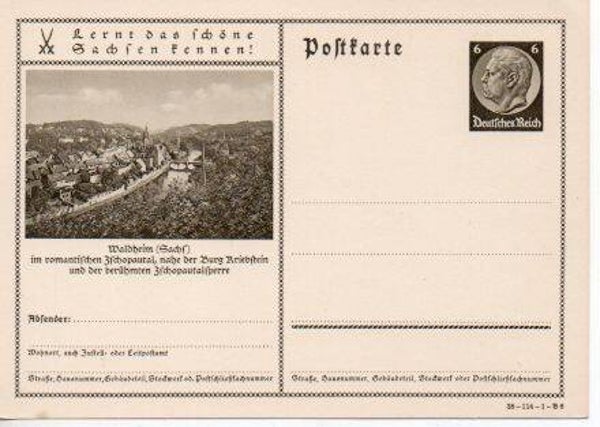 Deutsches Reich Bildpostkarte P236/ 38-114-1-B6 *