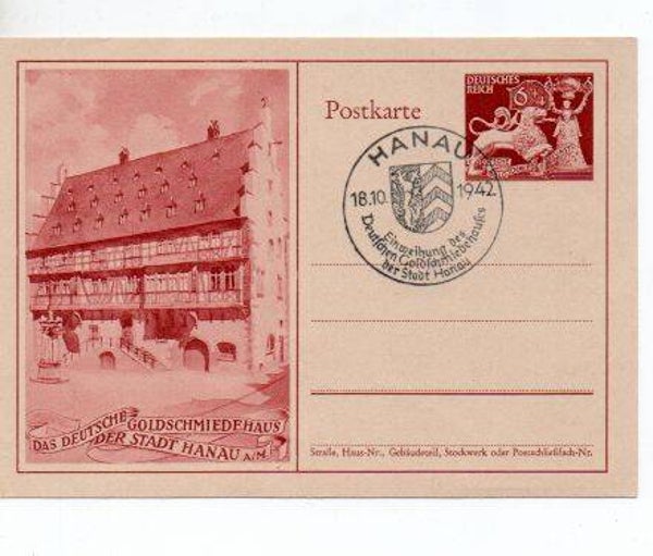 Deutsches Reich Ganzsache P293b mit SST Hanau