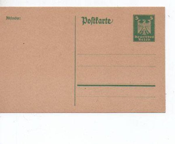 d1201-Deutsches Reich Ganzsache P156 I ungebraucht/ *