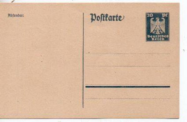 d1202b-Deutsches Reich Ganzsache P157 I ungebraucht/ *