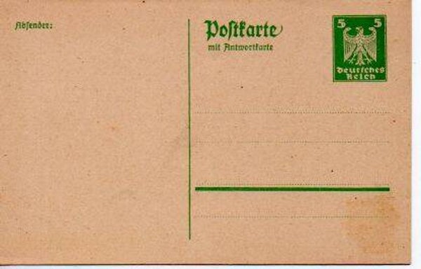 d1203a-Deutsches Reich Ganzsache P158 I ungebraucht/ *