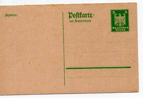 Deutsches Reich Ganzsache P158 I ungebraucht/ *