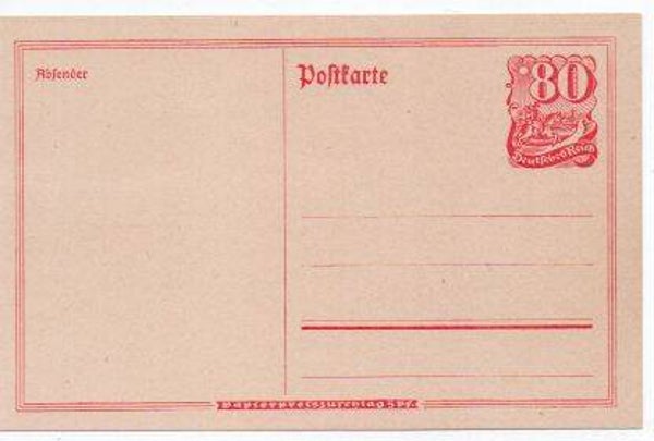 d1209-Deutsches Reich Ganzsache P142 ungebraucht/ *