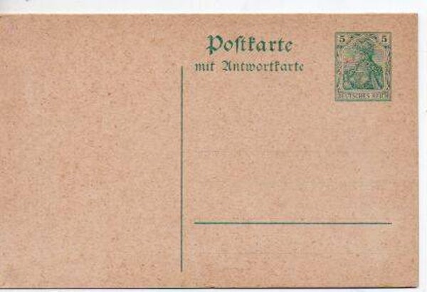 d1238-Deutsches Reich Ganzsache P104 F+A ungelaufen/ *