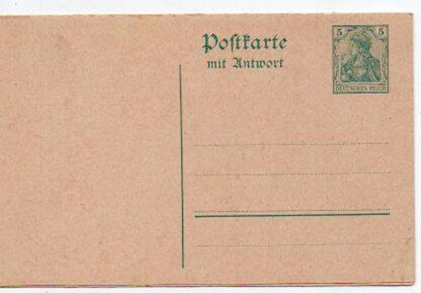 d1239a-Deutsches Reich Ganzsache P92 F+A ungelaufen/ *