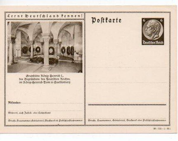Deutsches Reich Bildpostkarte P236/ 38-115-1-B1 *