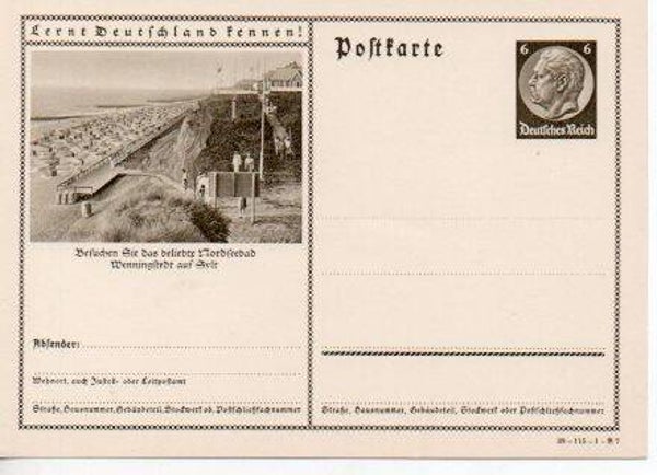 Deutsches Reich Bildpostkarte P236/ 38-115-1-B7 *