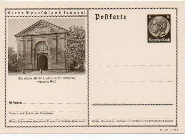 d1251-Deutsches Reich Bildpostkarte P236/ 38-116-1-B3 *