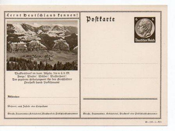 Deutsches Reich Bildpostkarte P236/ 38-116-1-B5 *