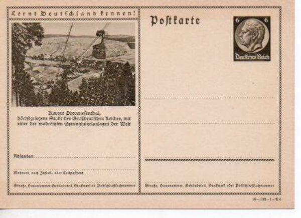 Deutsches Reich Bildpostkarte P236/ 38-122-1-B6 ungebraucht/ *