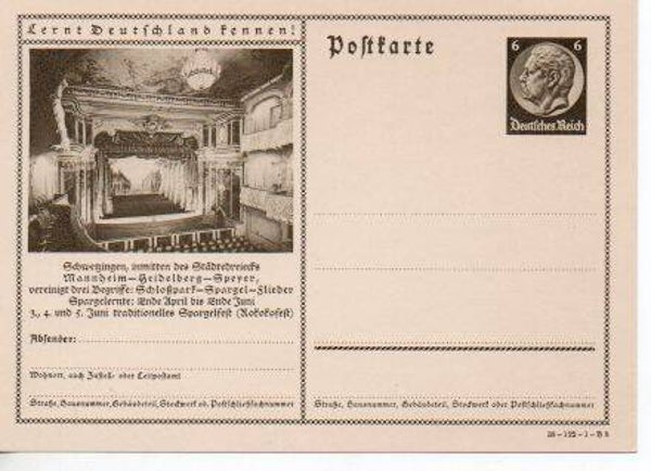 Deutsches Reich Bildpostkarte P236/ 38-122-1-B8 ungebraucht/ *