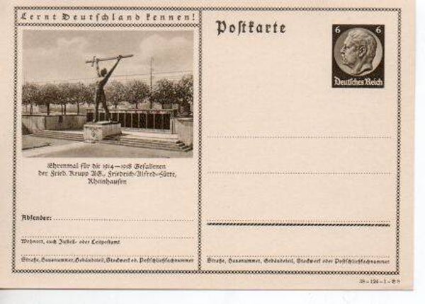 Deutsches Reich Bildpostkarte P236/ 38-124-1-B9 ungebraucht/ *