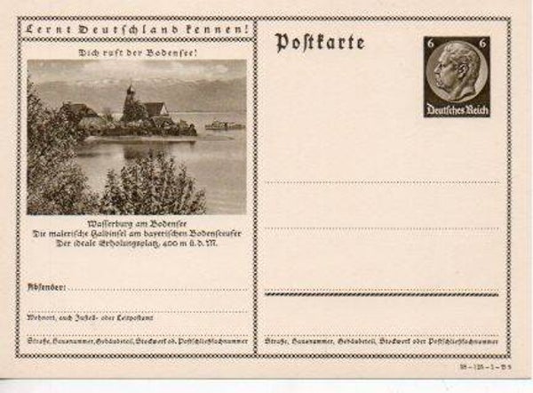 Deutsches Reich Bildpostkarte P236/ 38-125-1-B8 ungebraucht/ *