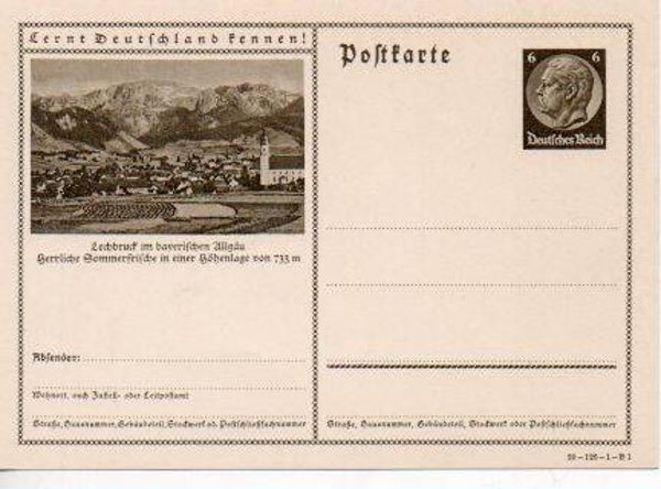 Deutsches Reich Bildpostkarte P236/ 38-126-1-B1 ungebraucht/ *