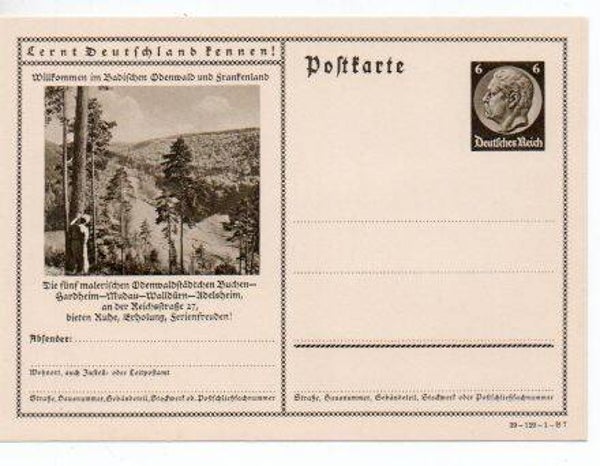 Deutsches Reich Bildpostkarte P236/ 39-129-1-B7 ungebraucht/ *
