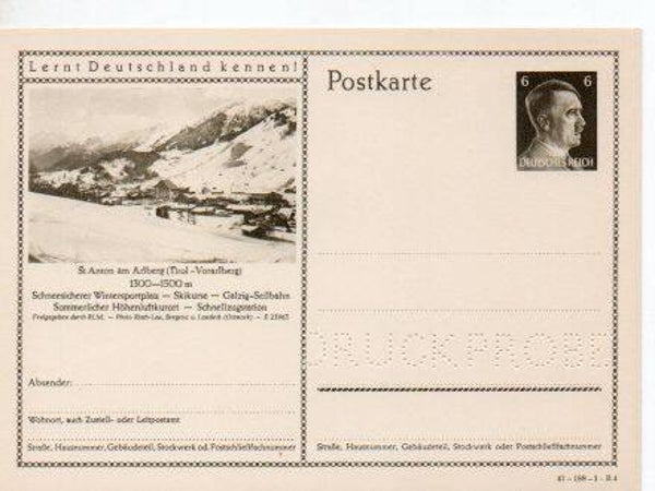 Deutsches Reich Bildpostkarte P304/ 41-189-1-B4 Druckprobe *